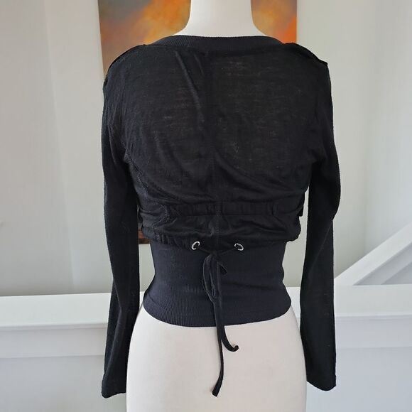 Black Velvet Jacket Size M - Picture 3 of 4